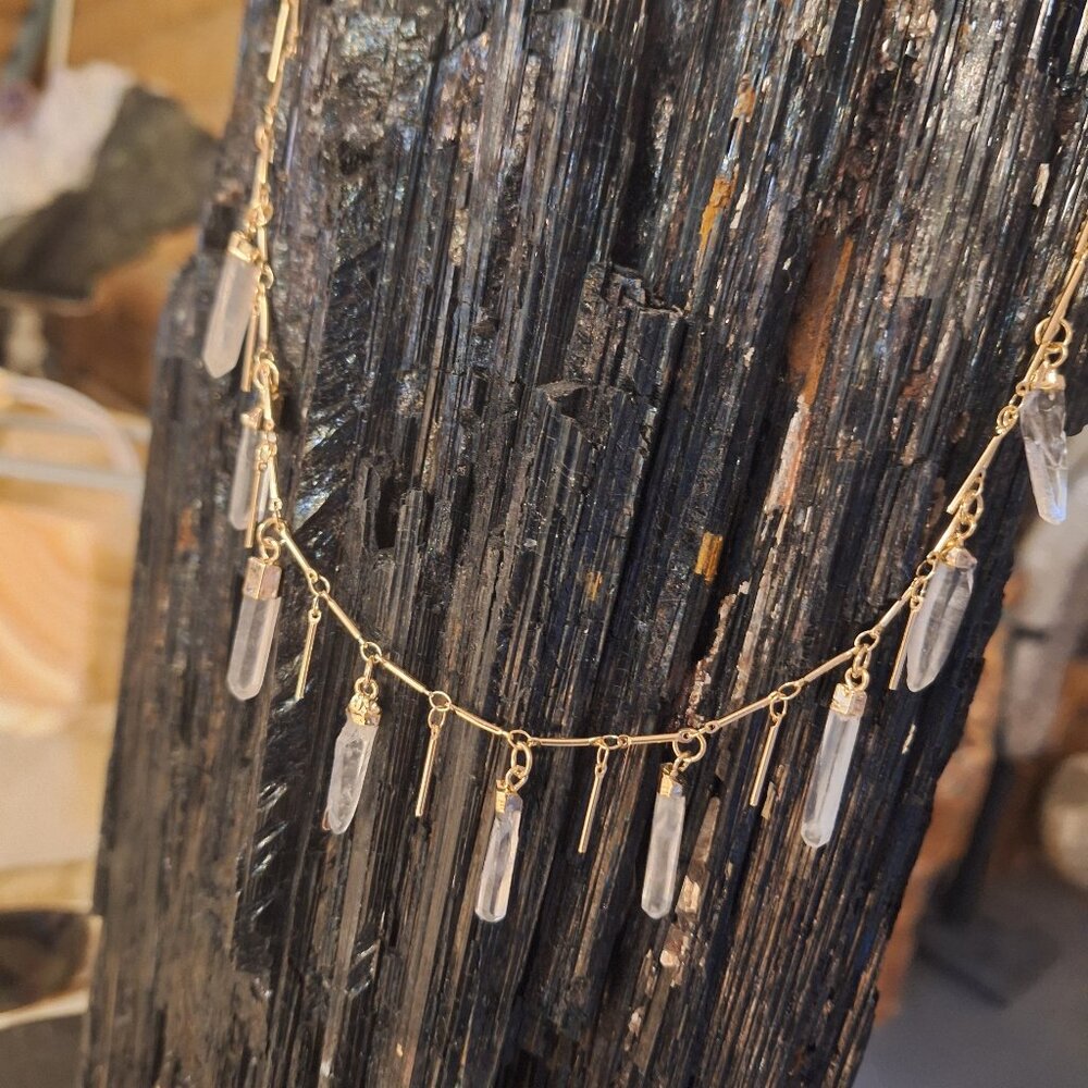 Quartz Chandelier Necklace